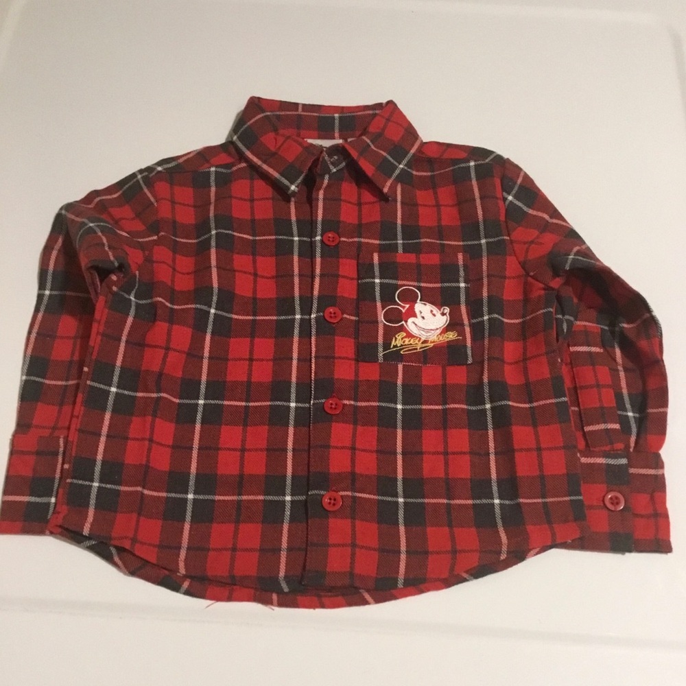 Disney flannel button down shirt size 2